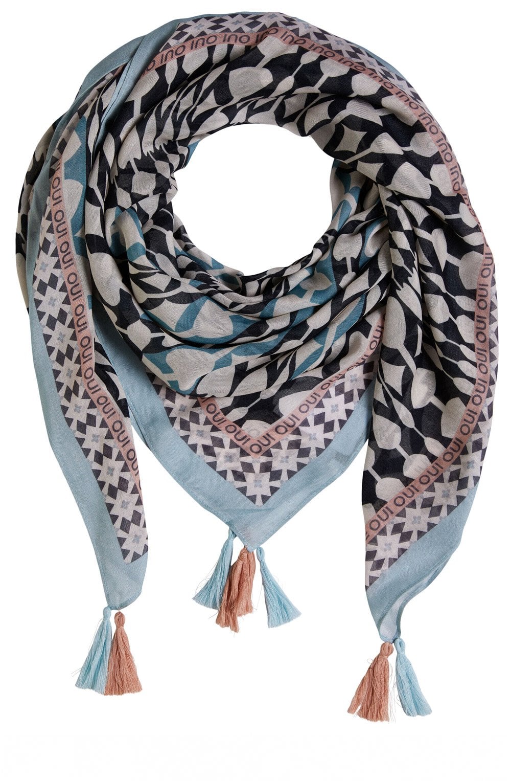 Multi patterned Grey Scarf