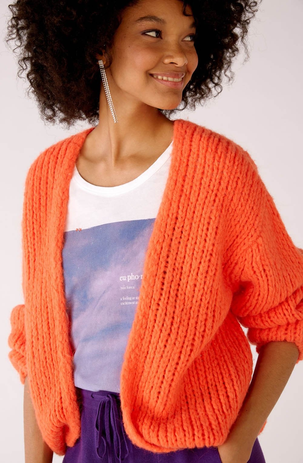 Nasturtium Open Knit Cardigan