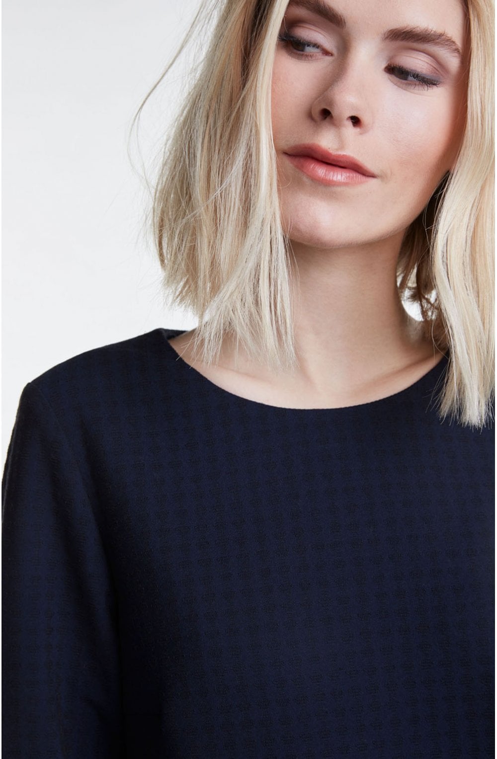Navy Check Dress