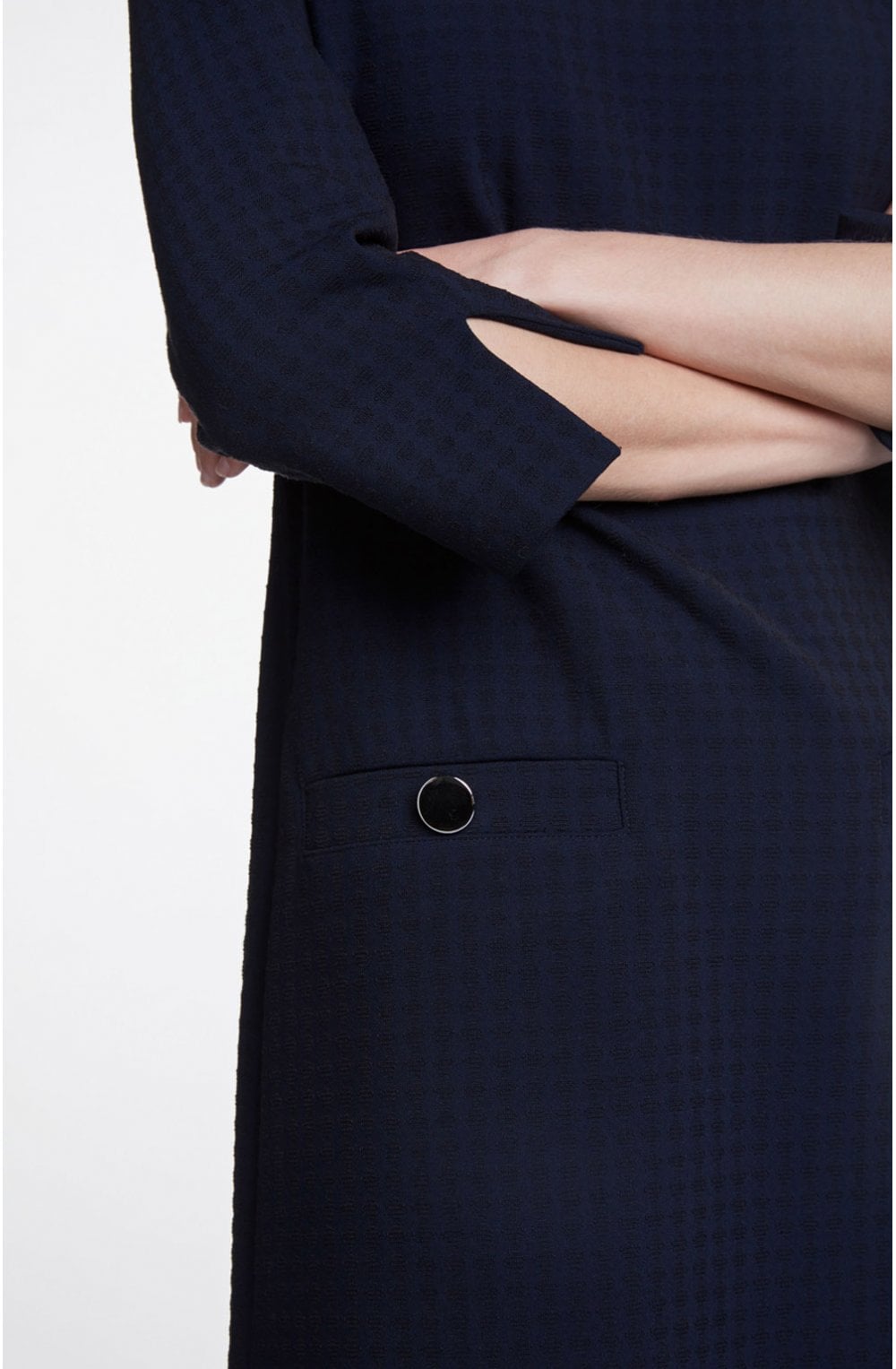 Navy Check Dress