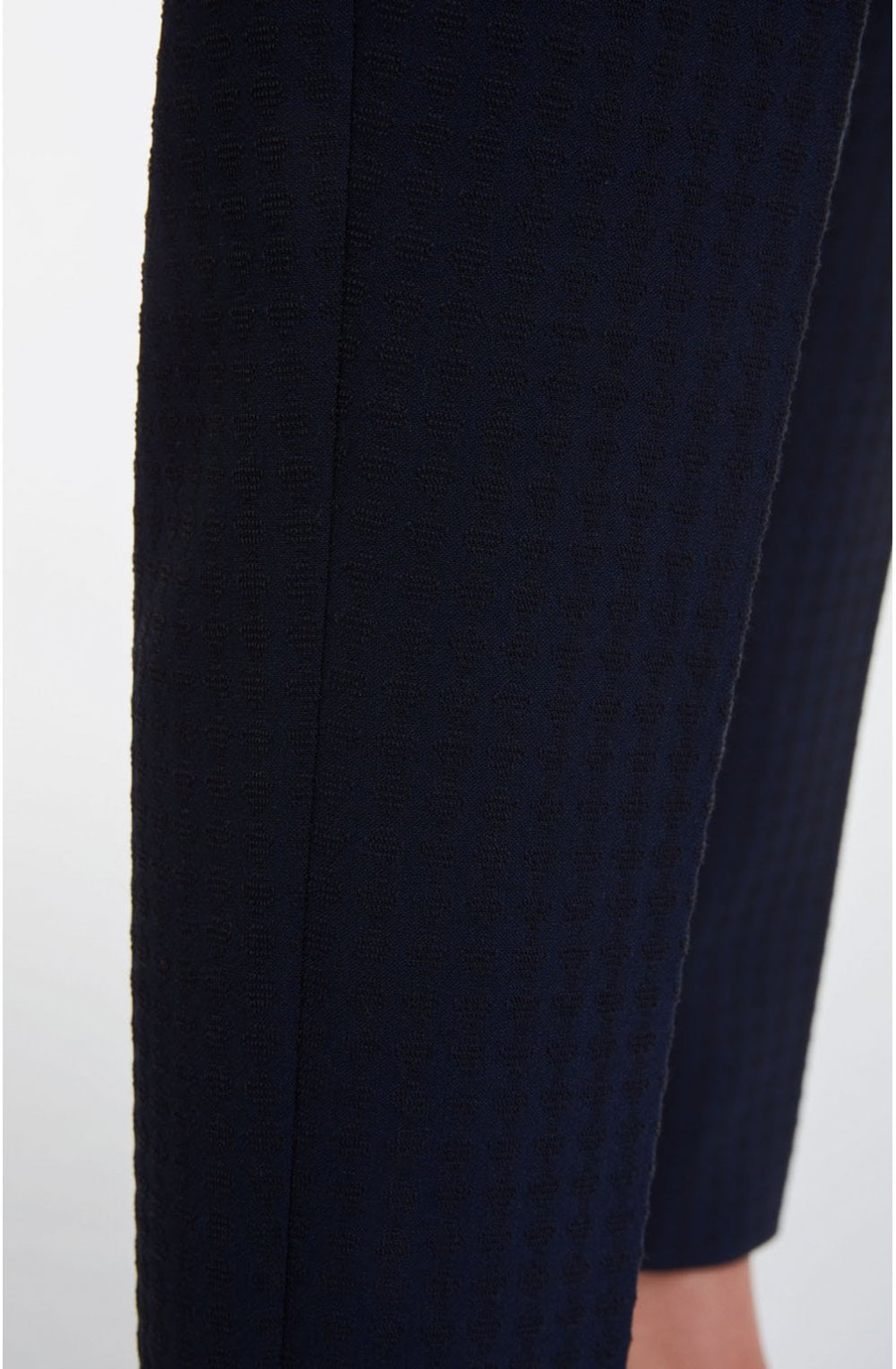 Navy Check Print Trousers