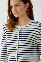 Navy & Cream Striped Cardigan