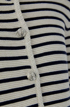 Navy & Cream Striped Cardigan