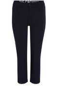 Navy Cropped Jeans