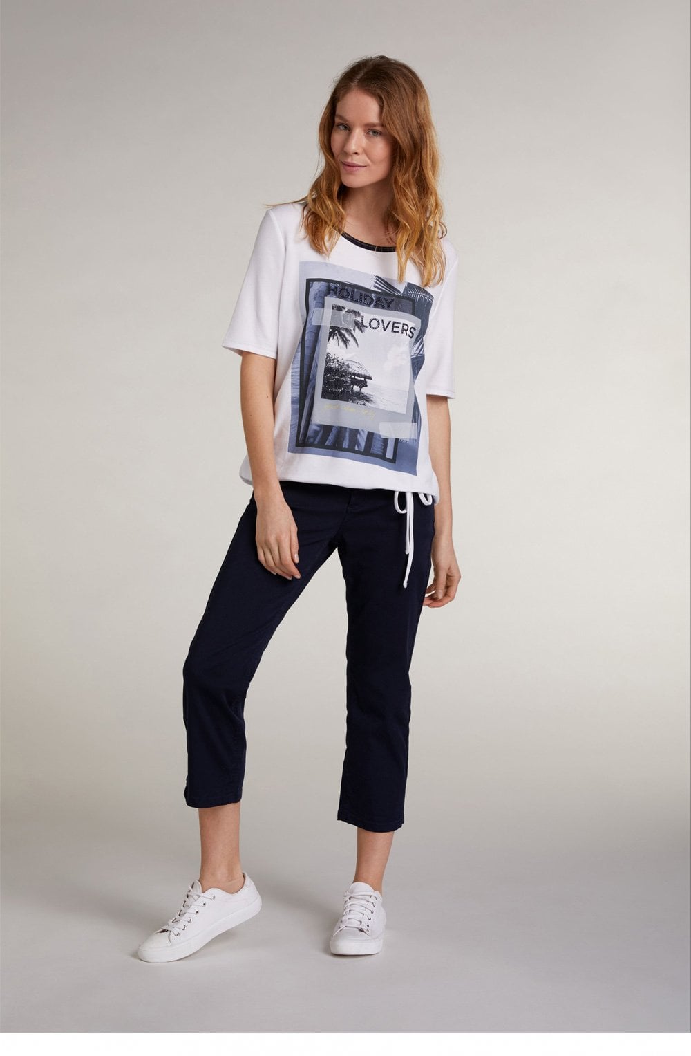 Navy Cropped Jeans