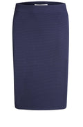 Navy Fine Ribbed Skirt