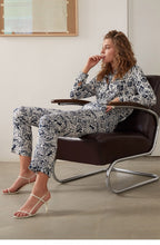 Navy Floral Print Shirt