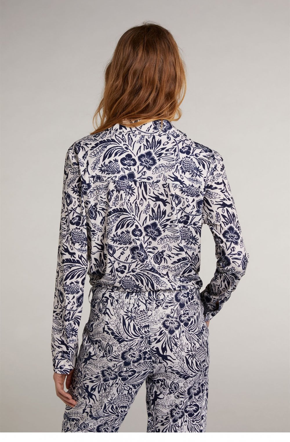 Navy Floral Print Shirt
