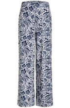 Navy Floral Wide Leg Trousers