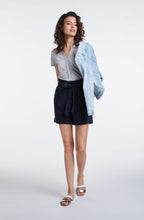 Navy High Waisted Shorts