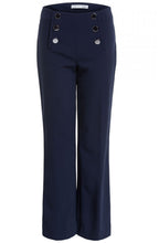 Navy High Waisted Trousers