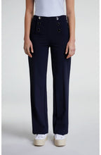 Navy High Waisted Trousers