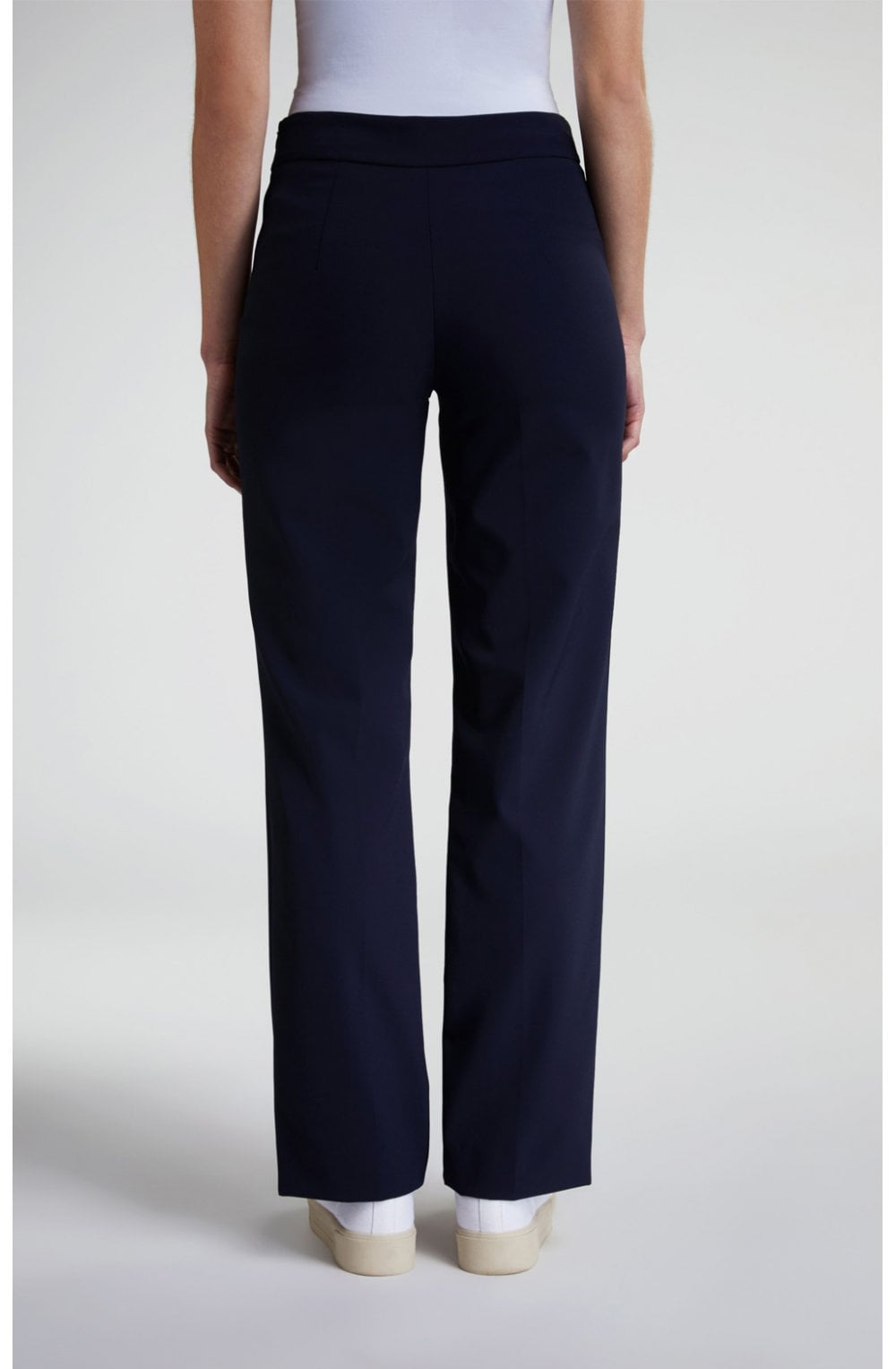 Navy High Waisted Trousers