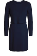Navy Layered Effect Knit Dress