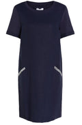 Navy Linen Dress