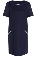 Navy Linen Dress