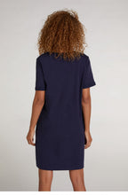 Navy Linen Dress