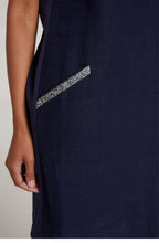 Navy Linen Dress