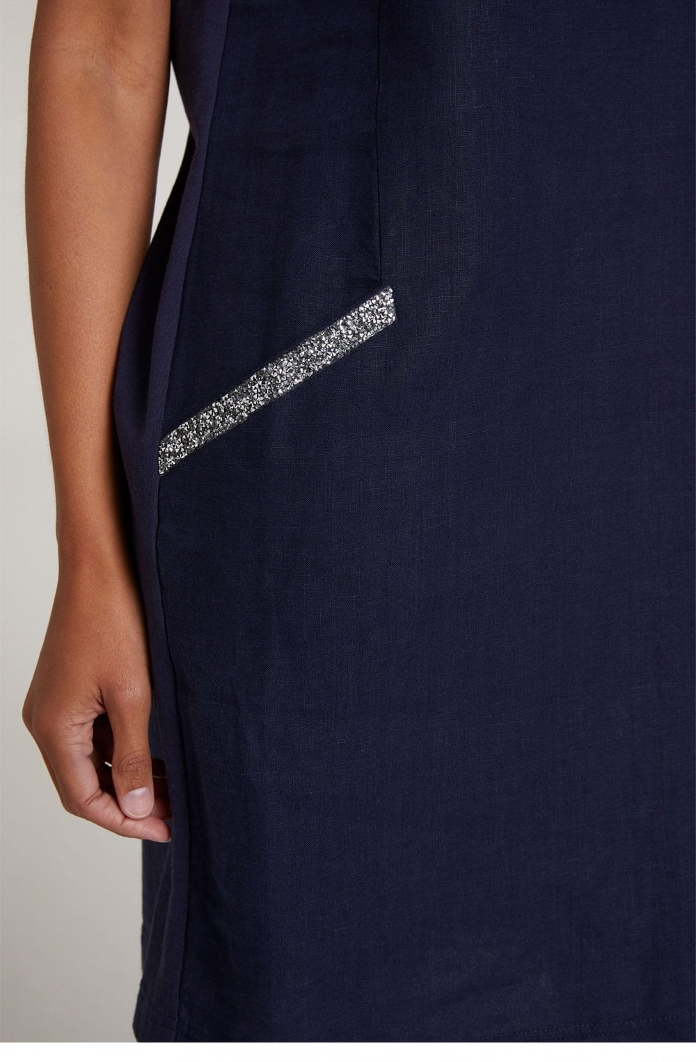 Navy Linen Dress