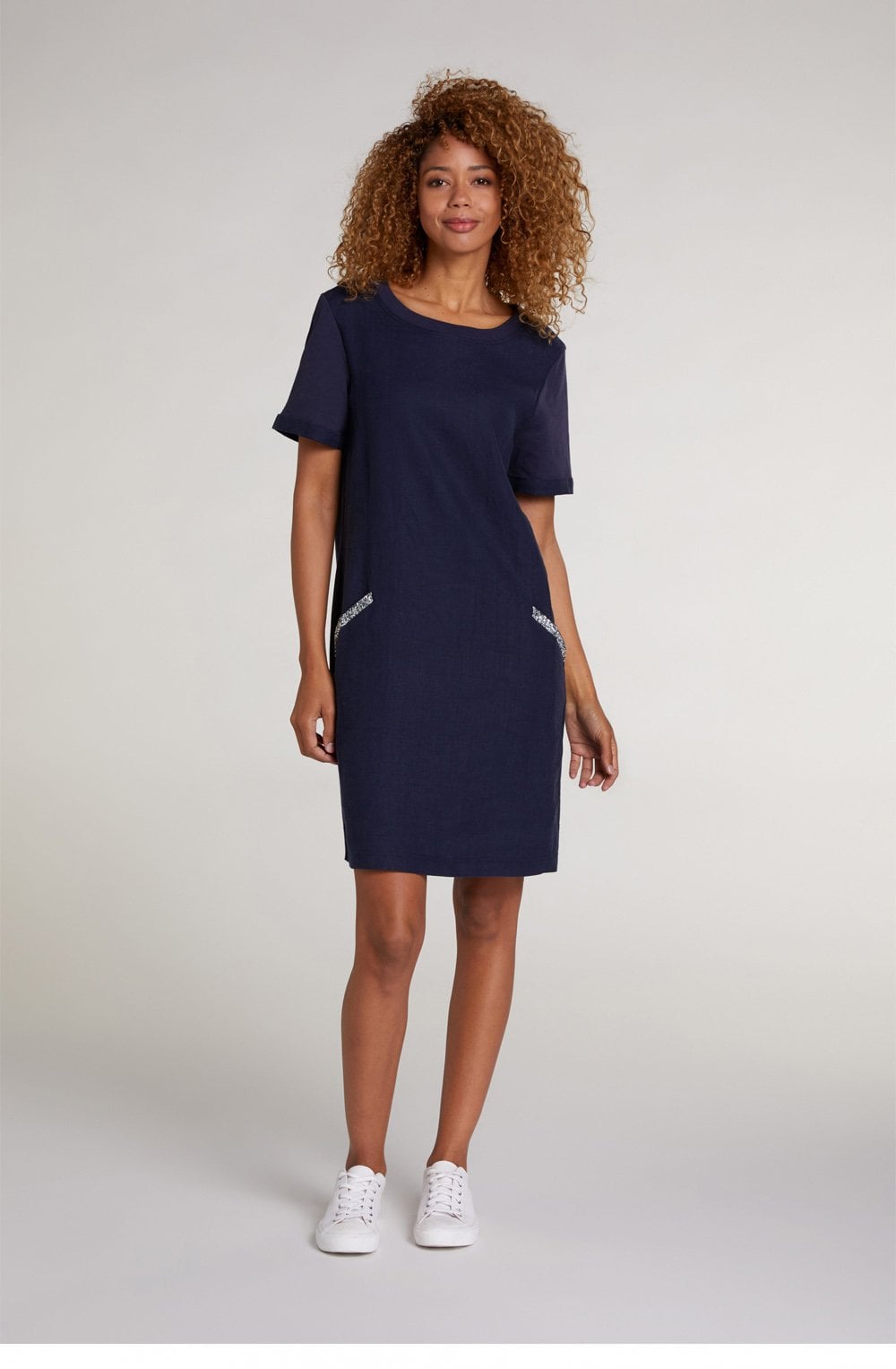 Navy Linen Dress