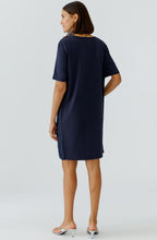 Navy Linen Front Dress