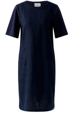 Navy Linen Front Dress