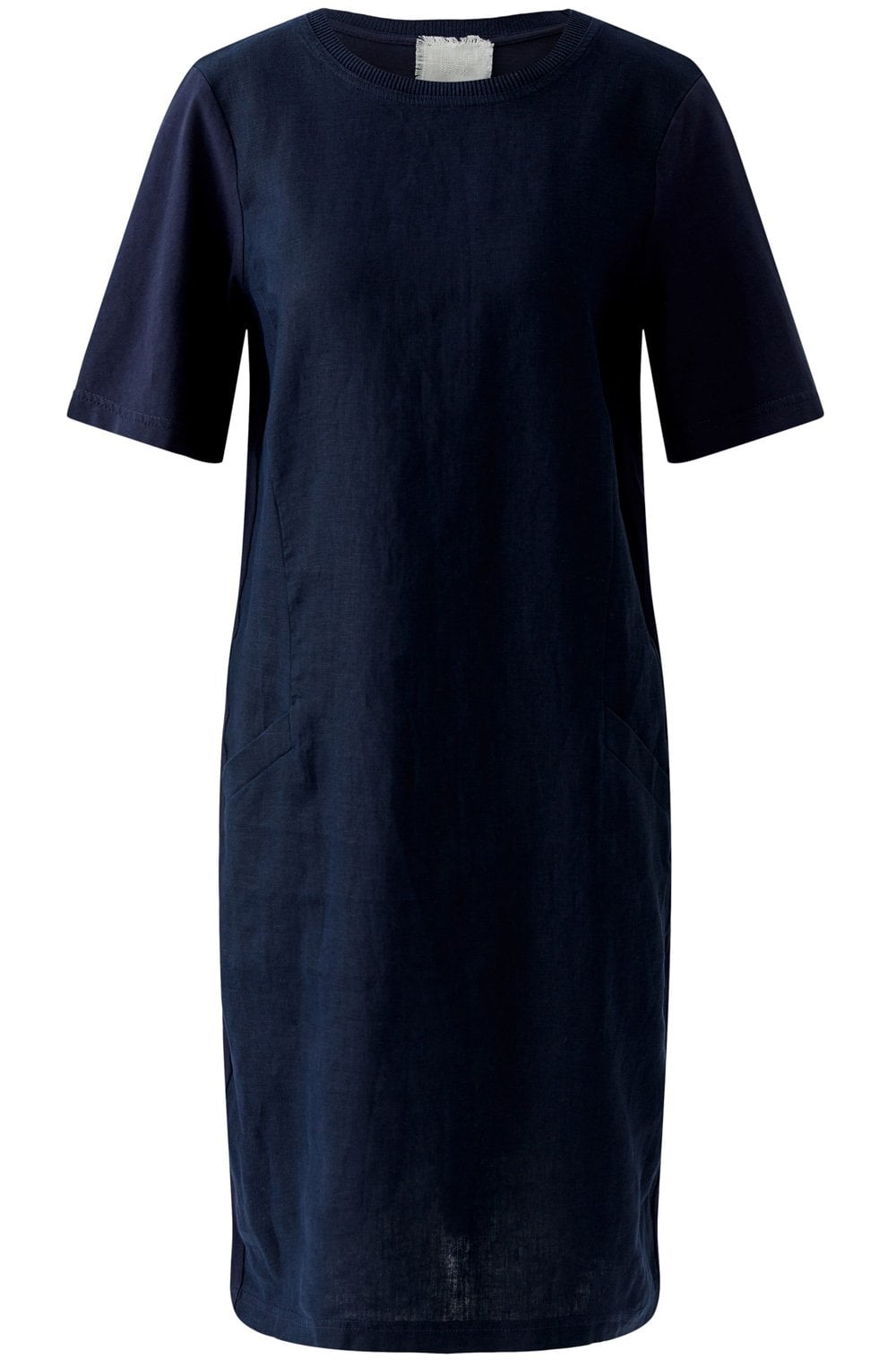 Navy Linen Front Dress