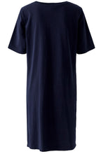 Navy Linen Front Dress