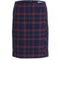 Navy & Red Check Skirt