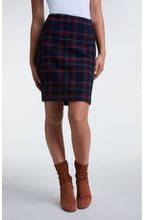 Navy & Red Check Skirt