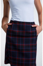 Navy & Red Check Skirt