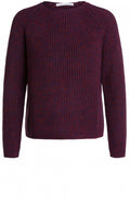 Navy & Red Woven Knit Jumper