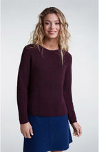 Navy & Red Woven Knit Jumper