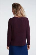 Navy & Red Woven Knit Jumper