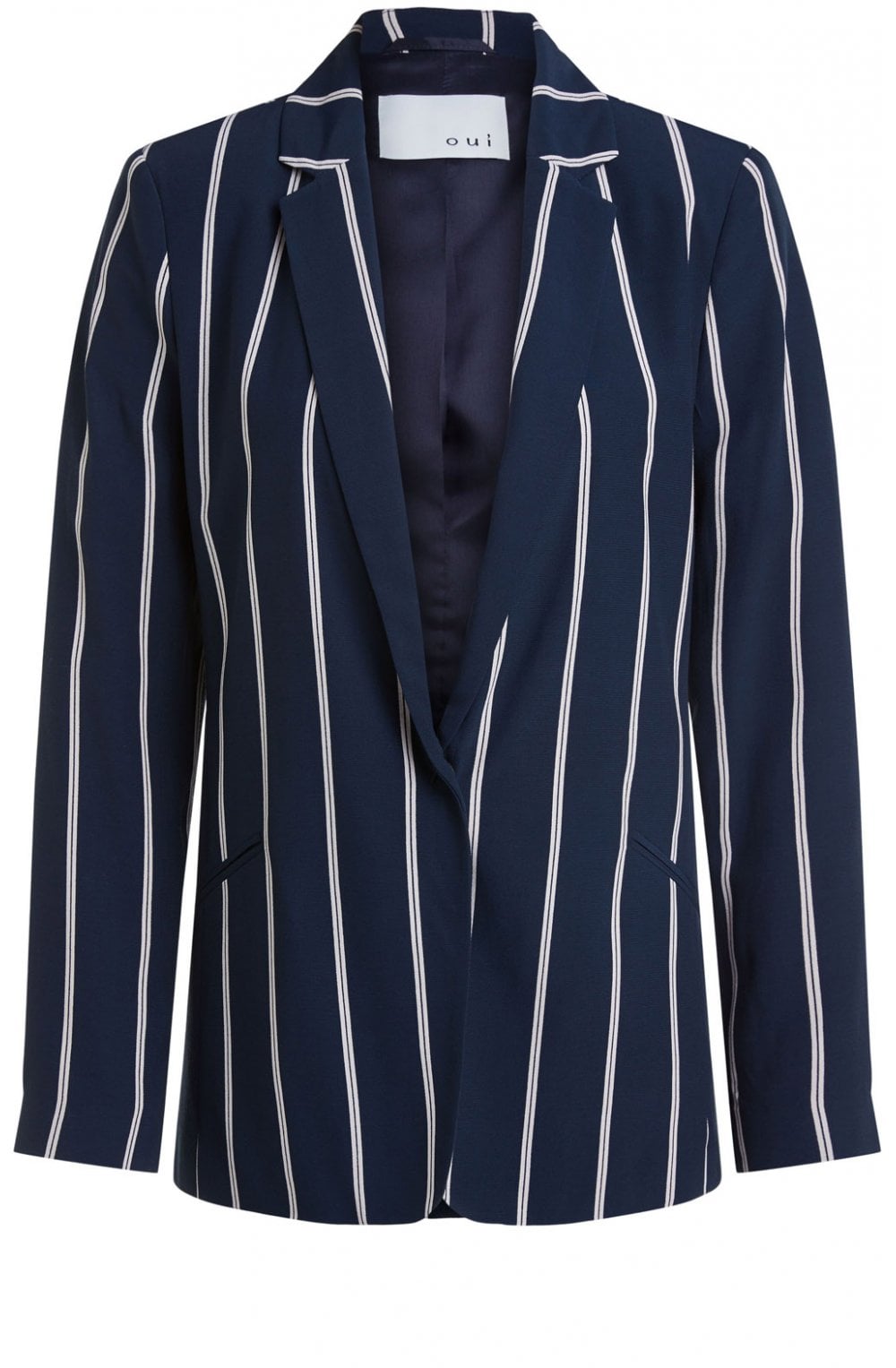 Navy Striped Tailored Jacket