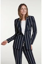 Navy Striped Tailored Jacket