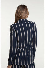 Navy Striped Tailored Jacket