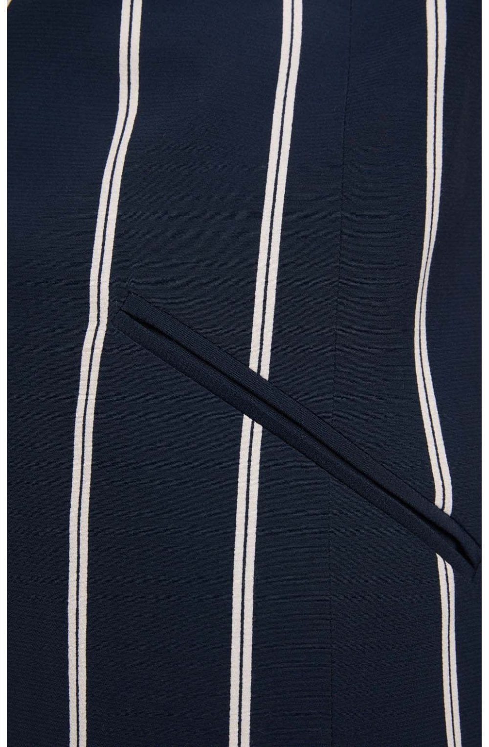 Navy Striped Tailored Jacket