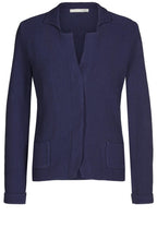 Navy Textured Knit Jacket