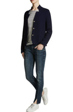Navy Textured Knit Jacket