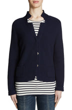 Navy Textured Knit Jacket