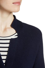 Navy Textured Knit Jacket