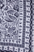Navy & White Floral Scarf