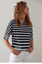 Navy & White Stipe Jumper