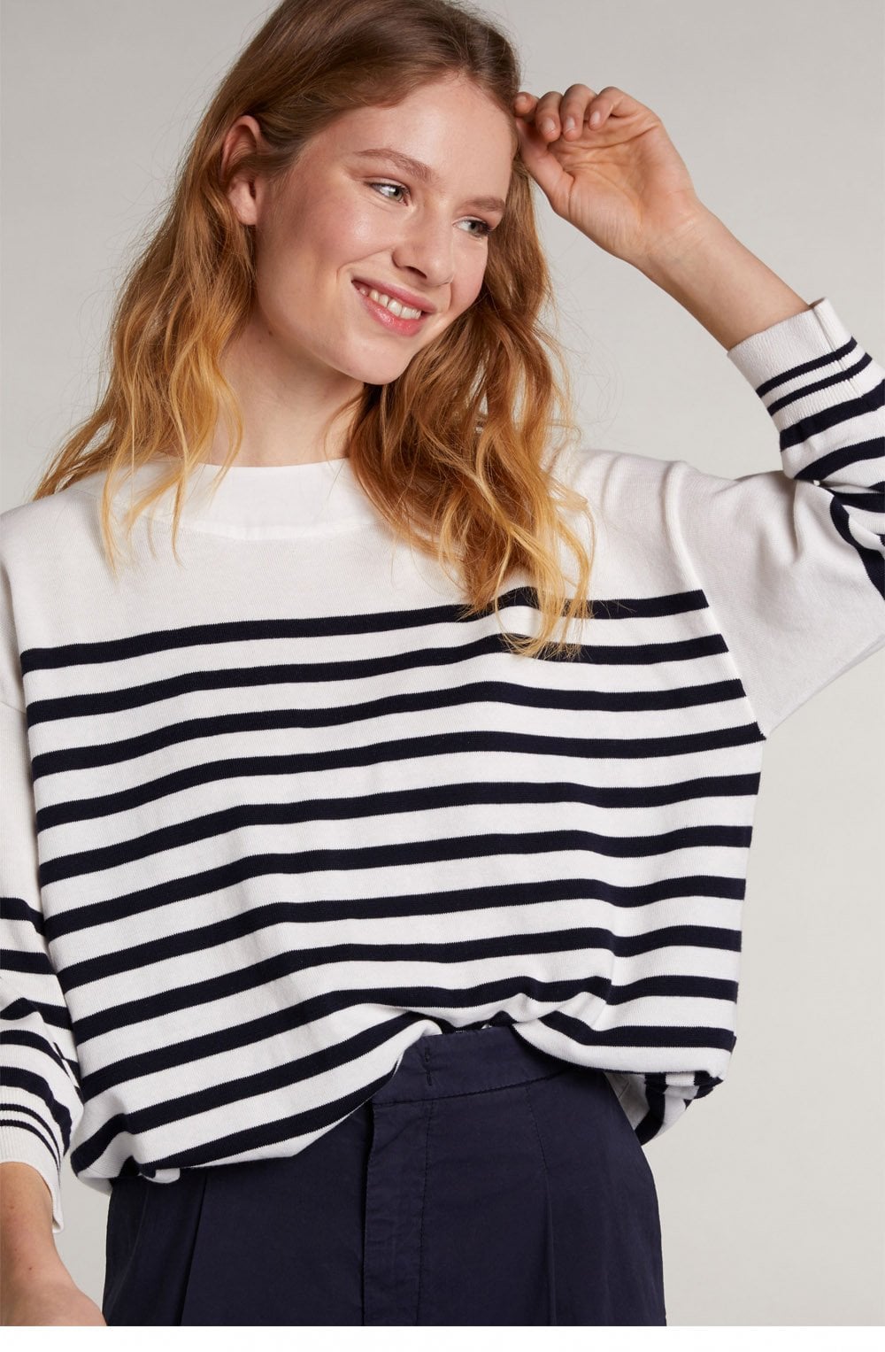 Navy & White Stripe Jumper