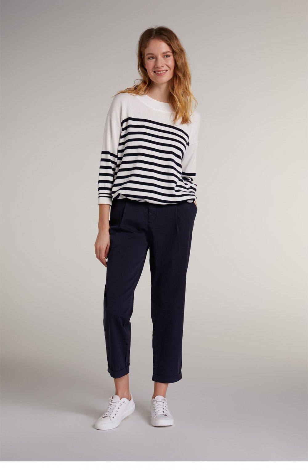 Navy & White Stripe Jumper