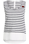 Navy & White Stripe Top