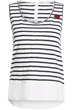 Navy & White Stripe Top