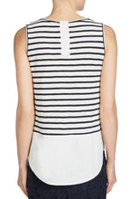 Navy & White Stripe Top