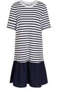 Navy & White Striped Dress